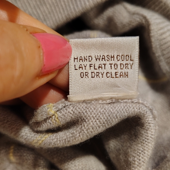 - PETER MILLAR SZ L 100% CASHMERE ZIP UP HENLEY LONG SLEEVE SWEATER EUC - Picture 12 of 15